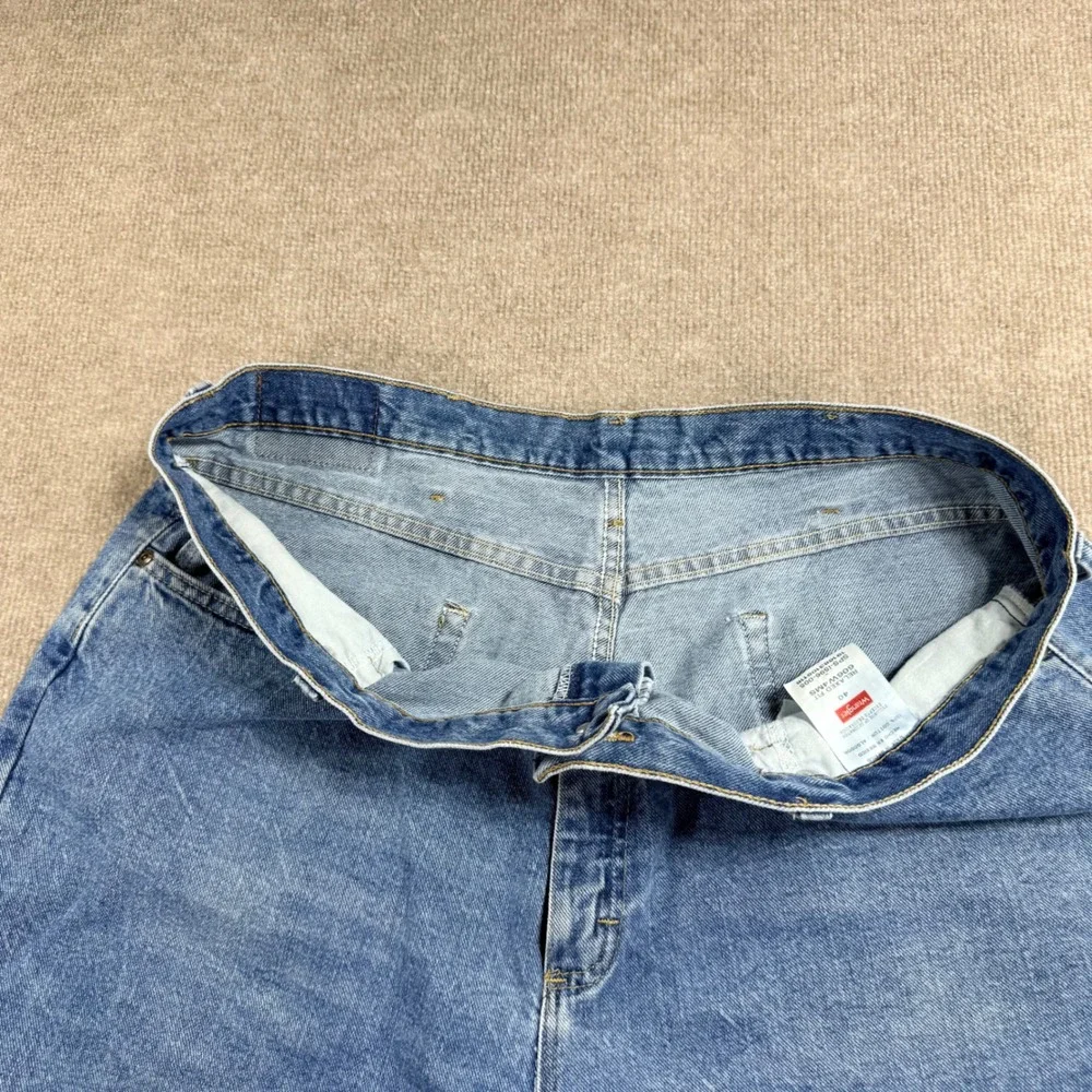 Wrangler Relaxed Fit Denim Shorts Mens 40 Blue Cotton 606W4MS Medium Wash